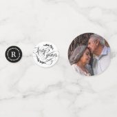 Greenery Calligraphy 60th Wedding Jubileum Confetti (Voorkanten)