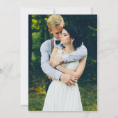 Greenery Calligraphy Foto Geometric Wedding Kaart (Achterkant)