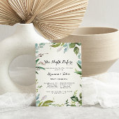 Greenery Calligraphy Night before Rehearsal Dinner Kaart