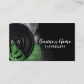 Greenery Camera Black & White Photography Visitekaartje (Voorkant)