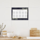 Greenery Chalkboard Wedding Seating Chart Poster (Keuken)