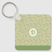 Greenery Chic verlaat Monogram Sleutelhanger (Voorkant)