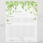 Greenery Clover Floral Multomap Recipe inserts Flyer (Voorkant)
