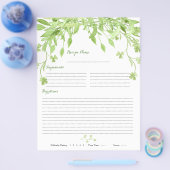 Greenery Clover Floral Multomap Recipe inserts Flyer (Enkel)