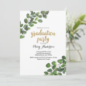 Greenery college-uitnodiging kaart (Staand voorkant)