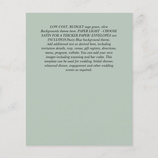 Greenery CONFIRMATION nodigt Moderne Dubbelzijdig  Flyer (Achterkant)