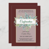 Greenery CONFIRMATION nodigt Moderne Dubbelzijdig  Kaart (Voorkant / Achterkant)