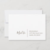 Greenery Cotton Boho Wedding RSVP Kaart (Achterkant)