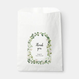 Greenery Custom Dank u Kraft papieren zak Bedankzakje