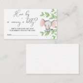 Greenery Cute Elephant Hoe groot is mama's Belly Informatiekaartje (Voorkant / Achterkant)