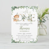 Greenery Cute Tiger Cub Boy 1st Birthday Wild One Kaart (Staand voorkant)