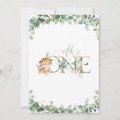Greenery Cute Tiger Cub Boy 1st Birthday Wild One Kaart (Achterkant)