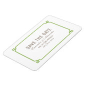Greenery Deco Chic Save the Date Magneet (Linkerzijde)