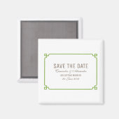Greenery Deco Chic Save the Date Magneet (Voorkant / Achterkant)