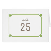 Greenery Deco Chic Table Number (Voorkant Horizontaal)