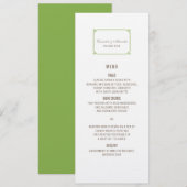 Greenery Deco Chic Wedding Menu (Voorkant / Achterkant)