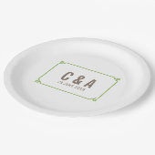 Greenery Deco Chic Wedding Papieren Bordje (Gekanteld)