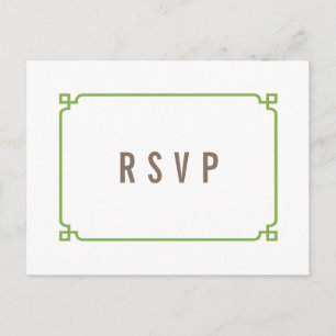 Greenery Deco Chic Wedding RSVP Briefkaart