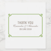 Greenery Deco Chic Wedding Wijn Etiket (Enkel label)