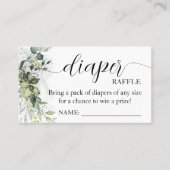 Greenery Diaper Raffle Ticket Baby shower (Voorkant)