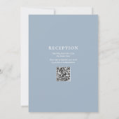 Greenery Dusty Blue Doop Doop QR Code Kaart (Achterkant)