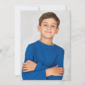 Greenery Dusty Blue First Heilige Commune Foto Kaart (Achterkant)