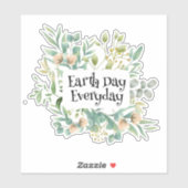 Greenery Earth Day Dagelijks, bespaar de aarde Sticker (Vel)