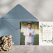 Greenery Eerste Communie Dank je wel kaart