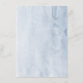 Greenery Elegant Dusty Blue Wedding Details Informatiekaartje (Achterkant)