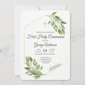 Greenery elegant First Community Religious Event Kaart (Voorkant)