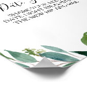 Greenery Elegant Floral Date Jar Sign Poster (Hoek)