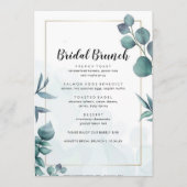 Greenery Elegant Foliage Bridal Brunch Menu (Voorkant)