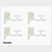 Greenery Elegant Olive Branch. Botanische bruiloft Rechthoekige Sticker (Vel)