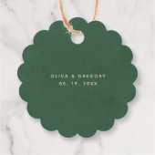 Greenery elegant roos bruiloft bedankjes labels (Achterkant)