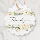 Greenery elegant roos bruiloft bedankjes labels (Voorkant)