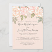 Greenery Elegant Waterverf Rustic Floral Coral Kaart (Voorkant)