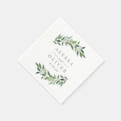 Greenery Elegant Wedding Napkins Servet (Hoek)