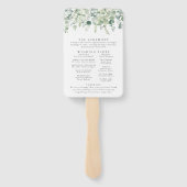Greenery Elegant Wedding Program Fans Handwaaier (Achterkant)