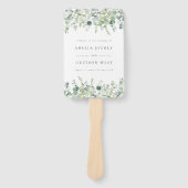 Greenery Elegant Wedding Program Fans Handwaaier (Voorkant)