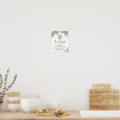 Greenery Elephant Time Capsule for BOY Sign Poster (Keuken)