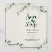 Greenery Elopement Save The Date Invitation (Devant / Derrière)
