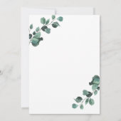 Greenery Elopement Save The Date Invitation Kaart (Achterkant)