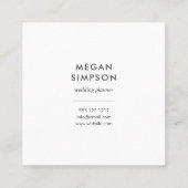 Greenery en Blue Waterverf Floral Wreath Vierkante Visitekaartje (Achterkant)