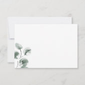 Greenery en Eucalyptus Scripted RSVP Kaartje (Achterkant)