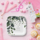 Greenery en Eucalyptus Wedding Bedankt Papieren Bordje (Feest)