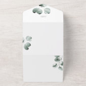 Greenery en Eucalyptus Wedding Invitation All In One Uitnodiging (Buitenkant)