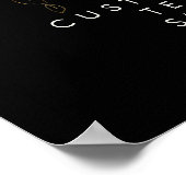 Greenery en Gold | Aangepaste zwarte kaarten en ca Poster (Hoek)