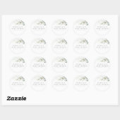 Greenery en Gold Elegant Modern Minimum Ronde Sticker (Vel)