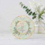 Greenery en Gold Geometric Lijst Kaart (Staand voorkant)