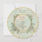 Greenery en Gold Geometric Lijst Kaart (Voorkant)